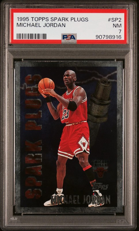 Michael Jordan 1995 Topps Spark Plugs #SP2 PSA 7