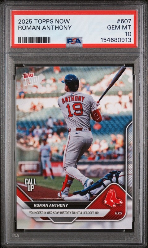 Roman Anthony RC PSA 10 Topps Now 607