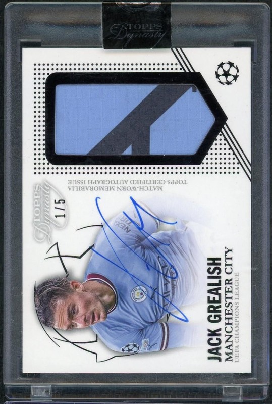 2022/23 Topps Dynasty Jack Grealish Patch Auto /5