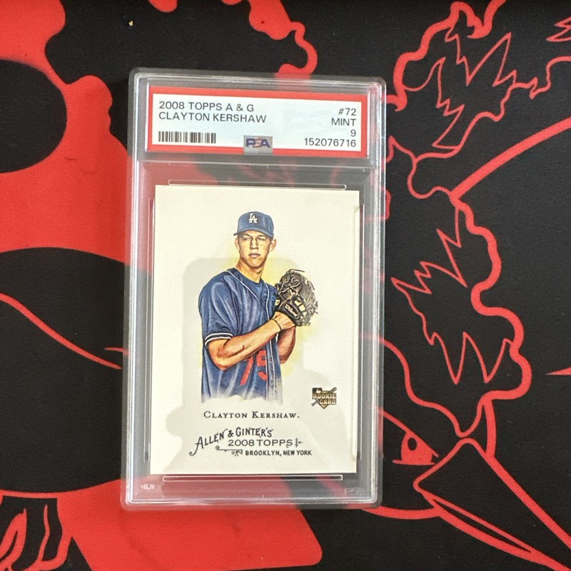 2008 Topps Allen & Ginter's - Clayton Kershaw #72 (RC). PSA 9