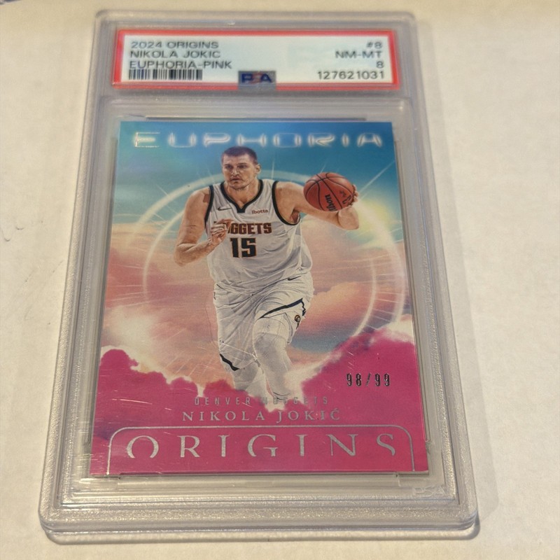 2024-25 Panini Origins - Euphoria Nikola Jokić #8 Pink /99 PSA 8