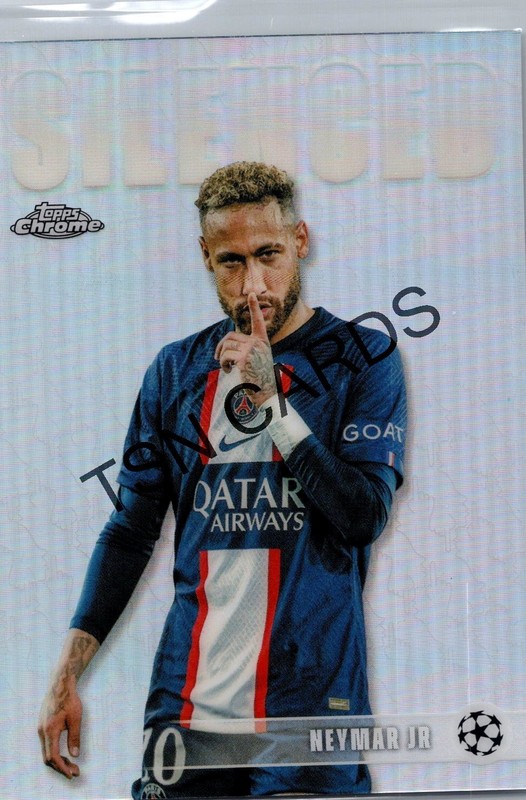 2026 Topps Chrome UEFA UCC Neymar Jr Silenced SHH-1