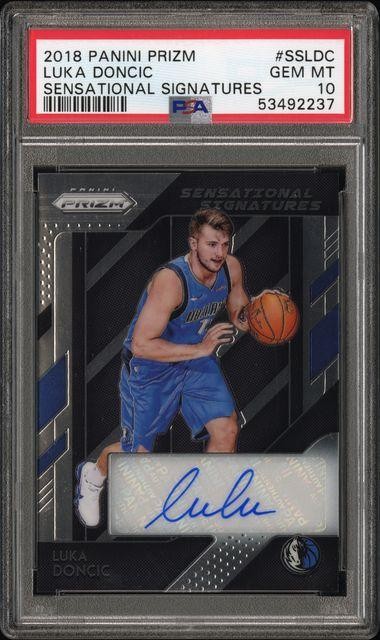 2018 Panini Prizm Luka Doncic Sensational Signatures Rookie Auto PSA 10