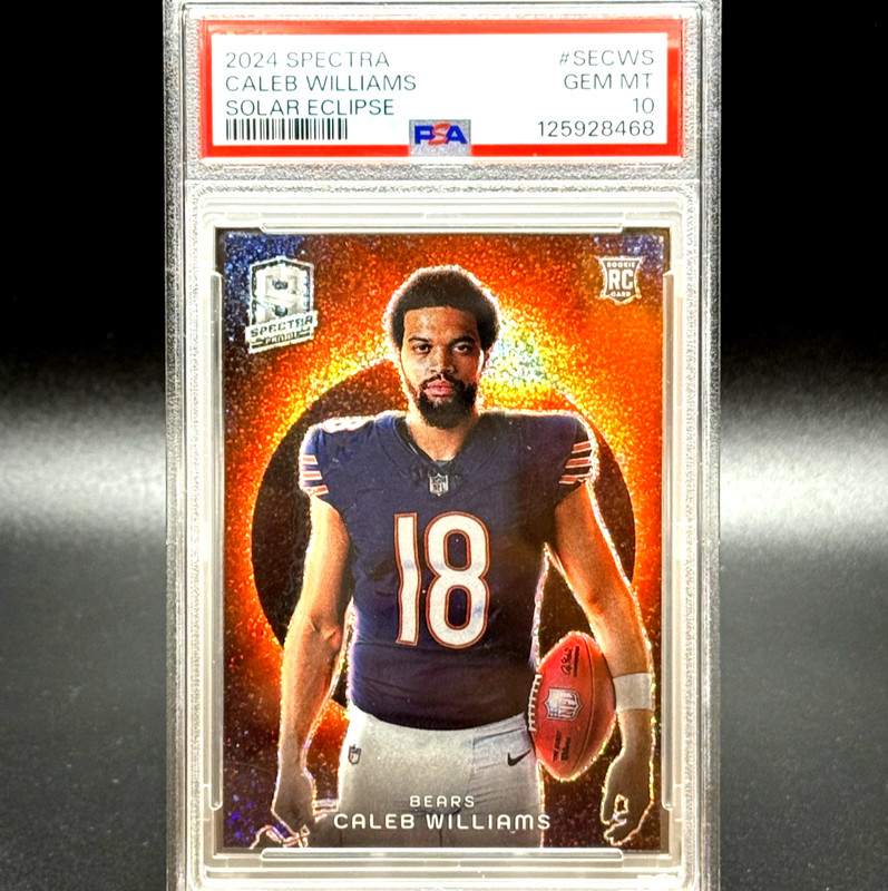 CALEB WILLIAMS 2024 PANINI SPECTRA #SE-CWS SOLAR ECLIPSE PRIZM GEM MINT PSA 10