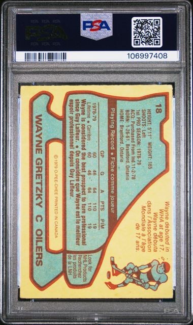 PSA 3 - 1979 Topps O-PEE-CHEE WAYNE GRETZKY RC #18 (7408) view 2