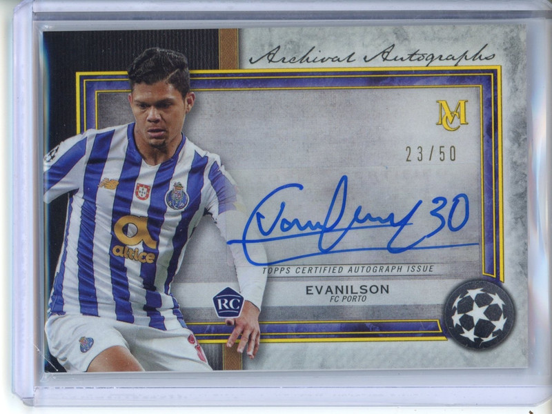 Evanilson 2020-21 Topps Museum Collection Uefa #AA-EV Archival Autos 23/50