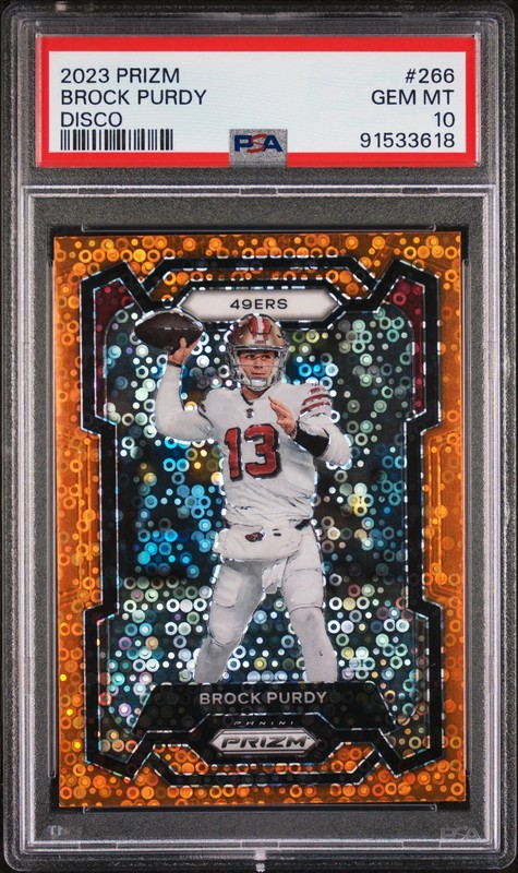 Brock Purdy 2023 Panini Prizm #266 Disco PSA 10