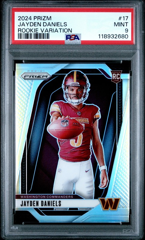 Jayden Daniels 2024 Panini Prizm Rookie Variation #17 PSA 9