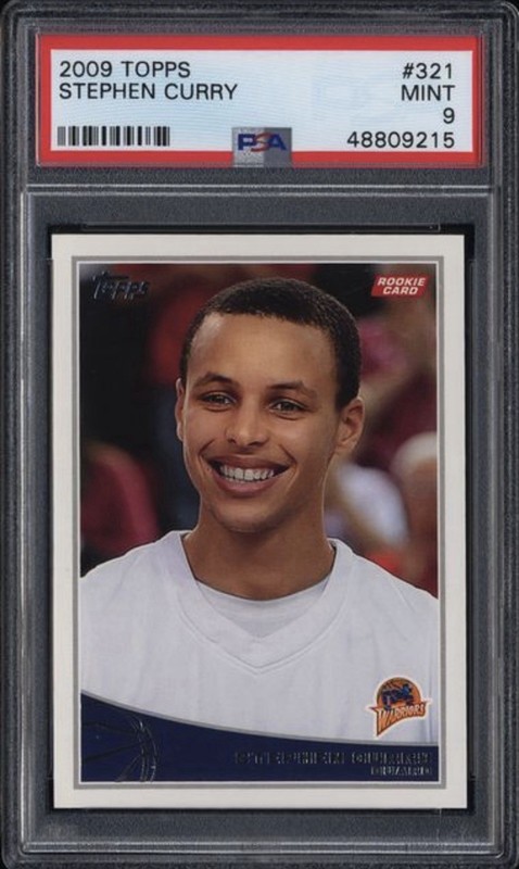 2009 Topps Stephen Curry Rookie #321 RC PSA 9 MINT Golden State Warriors