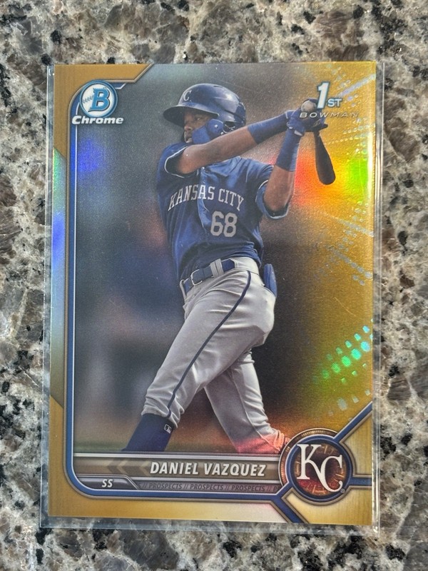2022 Bowman Chrome - Prospects Daniel Vazquez #BCP-199 Gold Refractor 18/50