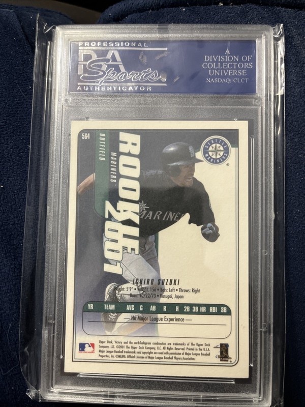 2001 victory ichiro suzuki rookie, PSA Graded Gem Mint 10, # -564 view 2