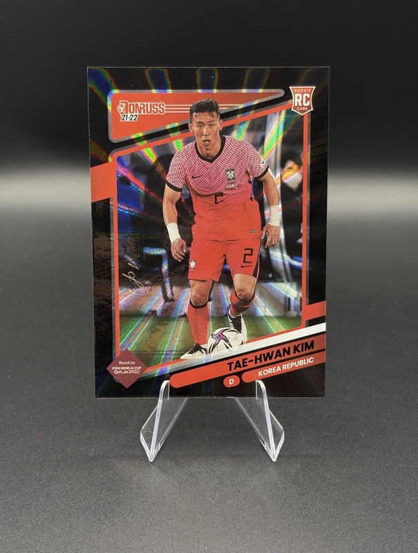 2021-22 Panini Donruss Road to Qatar Tae-Hwan Kim Black Laser Holo 1/1 Rookie