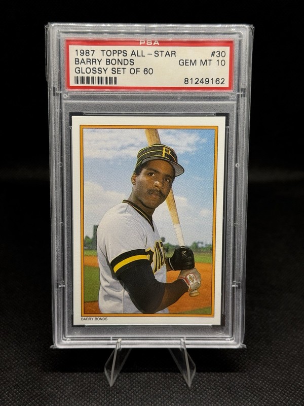 1987 Topps Barry Bonds Rookie Glossy All-Star #30 PSA 10 Gem Mint RC