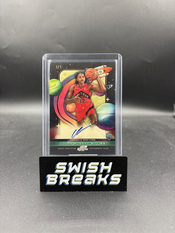 2025 Topps Cosmic Chrome Collin Murray-Boyles SUPERFRACTOR AUTO 1/1 🔥 RAPTORS