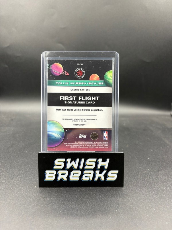 2025 Topps Cosmic Chrome Collin Murray-Boyles SUPERFRACTOR AUTO 1/1 🔥 RAPTORS view 2