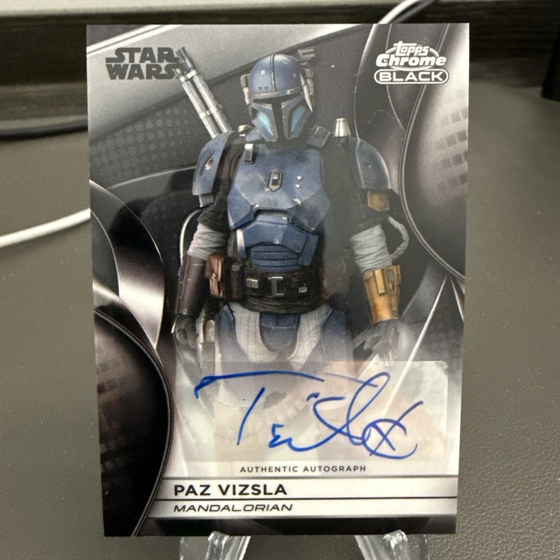 TAIT FLETCHER PAZ VIZSLA TOPPS STAR WARS CHROME BLACK AUTO #CB-TF Q4920