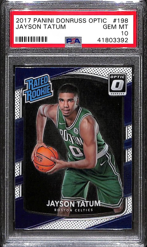 Jayson Tatum 2017 Panini Donruss Optic #198 PSA 10