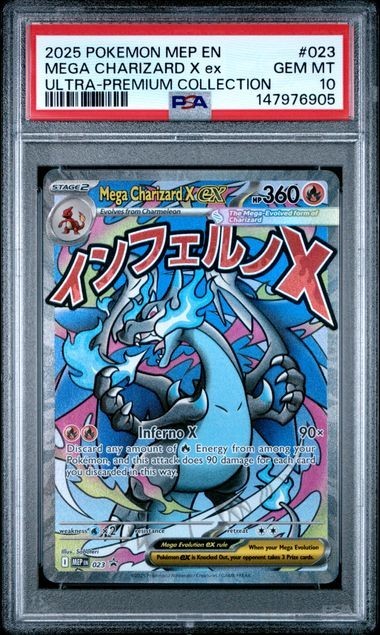 PSA 10 - 2025 Pokemon MEP-EN UPC Black Star Promo CHARIZARD X EX #023 (6905)