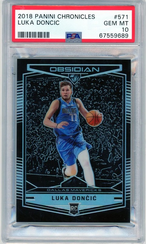 Luka Doncic - 2018 Panini Chronicles Rookie Obsidian Preview PSA 10