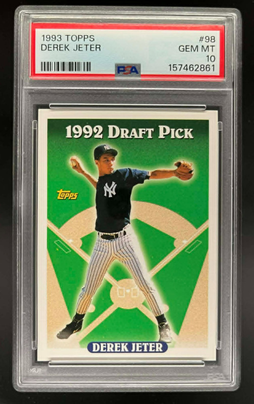 1993 TOPPS DEREK JETER RC ROOKIE 1992 DRAFT PICK #98 PSA 10 GEM MINT