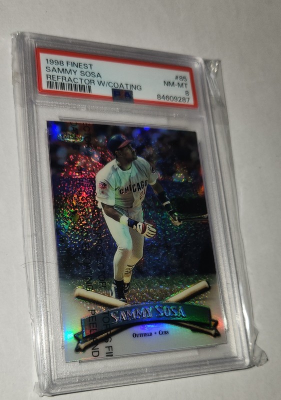 1998 Topps Finest - Sammy Sosa #85 Refractor Psa 8