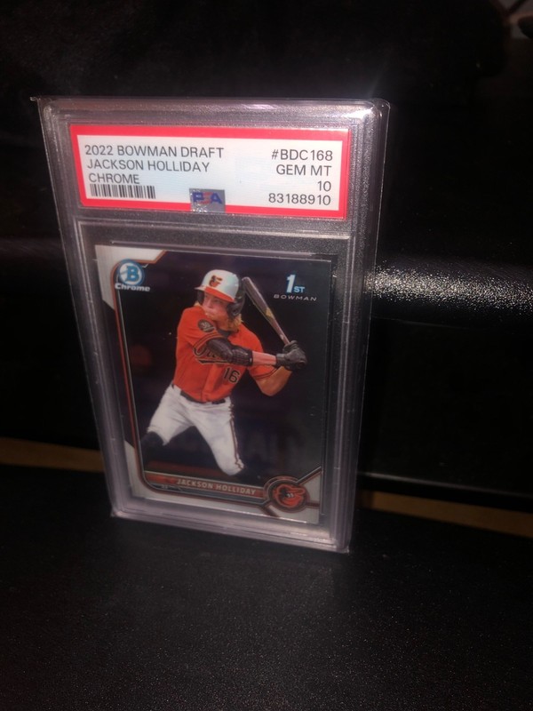 2022 Bowman Draft Jackson Holliday 1st Chrome PSA 10 GEM MINT BDC168 Orioles