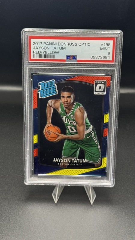 2017-18 Panini Donruss Optic Rated Rookie Jayson Tatum #198 Red Yellow (RC)