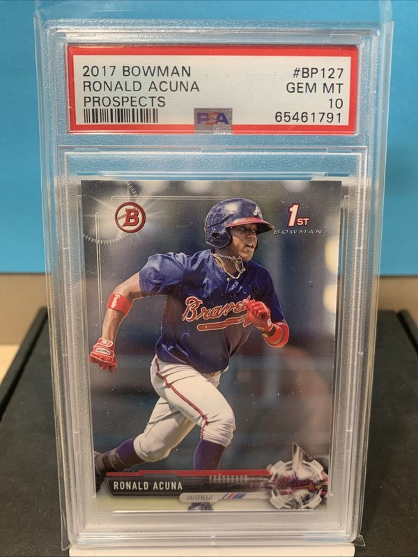2017 1ST. BOWMAN PROSPECTS RONALD ACUNA #BP127 (RC) PSA 10 GEM MT