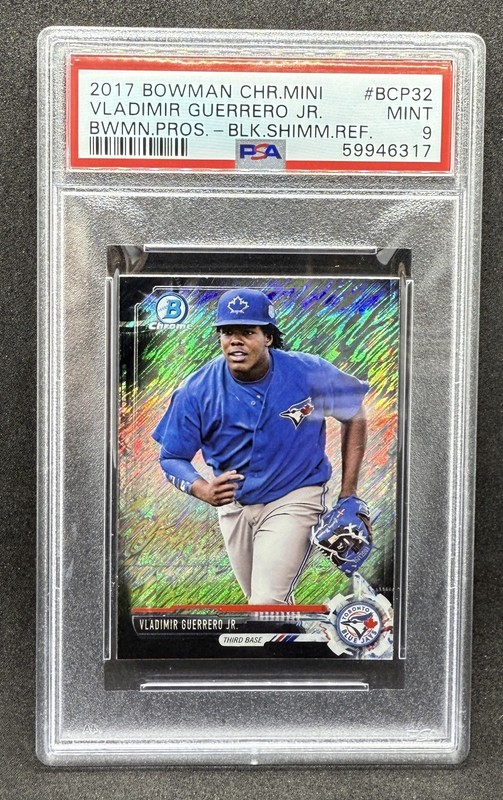 Vladimir Guerrero Jr. 2017 Bowman Chrome Mini BLACK SHIMMER /100 PSA 9 MINT PRC