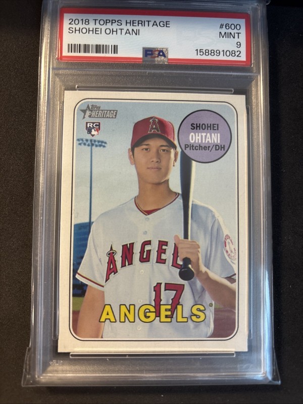2018 Topps Heritage Shohei Ohtani #600 Rookie PSA 9.