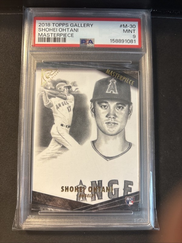 2018 Topps Gallery - Masterpiece Shohei Ohtani #M-30 RC PSA 9 MINT Rookie MVP