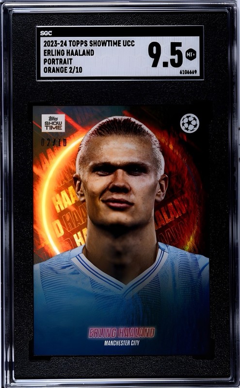 2023-24 Topps Showtime Ucc Erling Haaland /10 Portrait Manchester City POP 1