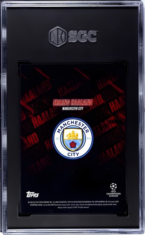 2023-24 Topps Showtime Ucc Erling Haaland /10 Portrait Manchester City POP 1 view 2
