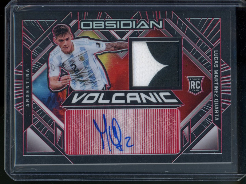2021-22 Panini Obsidian - Volcanic Signatures Lucas Martinez Quarta Red 1/25