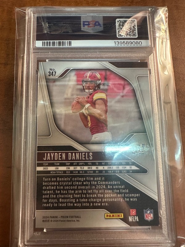 2024 Panini Prizm - Rookies Jayden Daniels #347 Base Prizm (RC) view 2