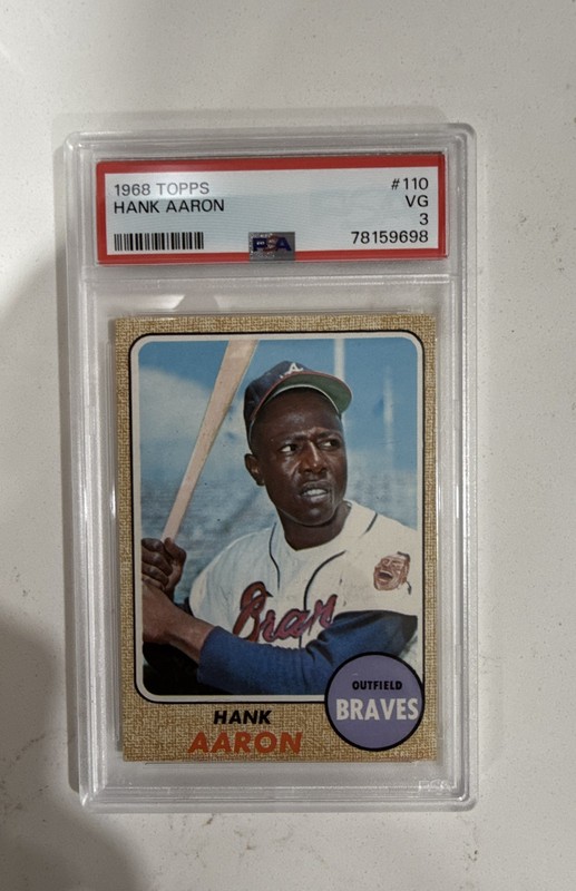1968 Topps - Hank Aaron #110 PSA 3