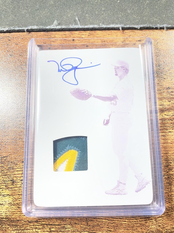 2023 Panini Immaculate Mark Mcgwire Printing Plate Patch Auto 1/1 Game Used