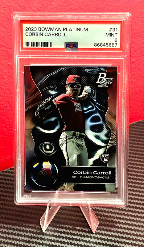 2023 Bowman Platinum RC Corbin Carroll PSA Graded MT 9