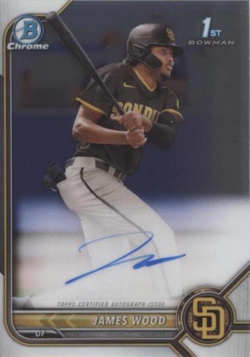 2022 Bowman Chrome MLB Baseball Prospect James Wood 1st Auto PSA 10 #CPA-JWD RC