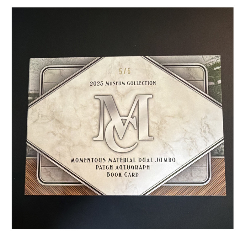 Topps 2025 Museum Yelich Chourio Brewers Dual Jumbo Patch Auto Book 5/5