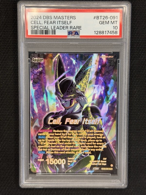 PSA 10 Cell SLR Ultimate Advent BT26-091 LOW POP Dragon Ball Card Game TCG