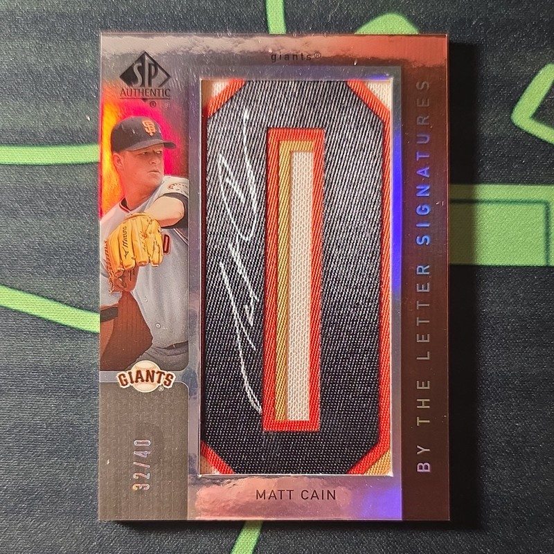Upper Deck 2007 SP Authentic By the Letter Auto Patch Matt Cain BL-43 #32/40 Gi…