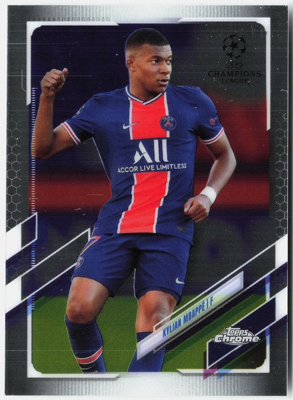 2020-21 Topps Chrome UEFA Champions League #95 Kylian Mbappé