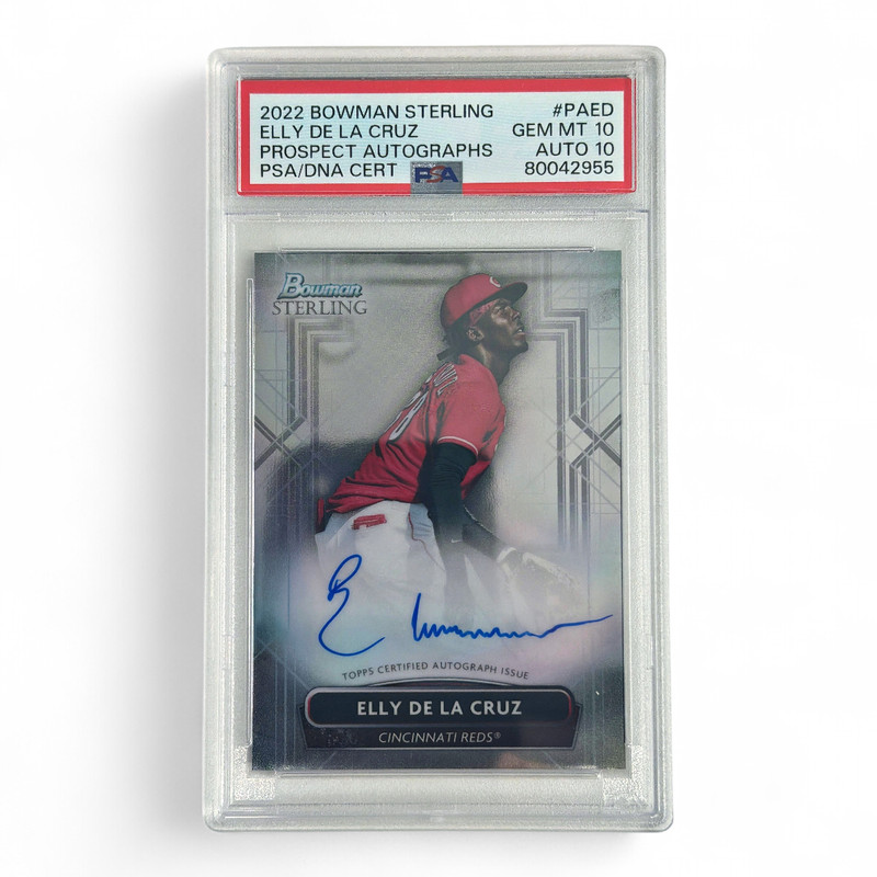 2022 Bowman Sterling Elly De La Cruz Prospect Autographs Graded Gem Mint PSA 10