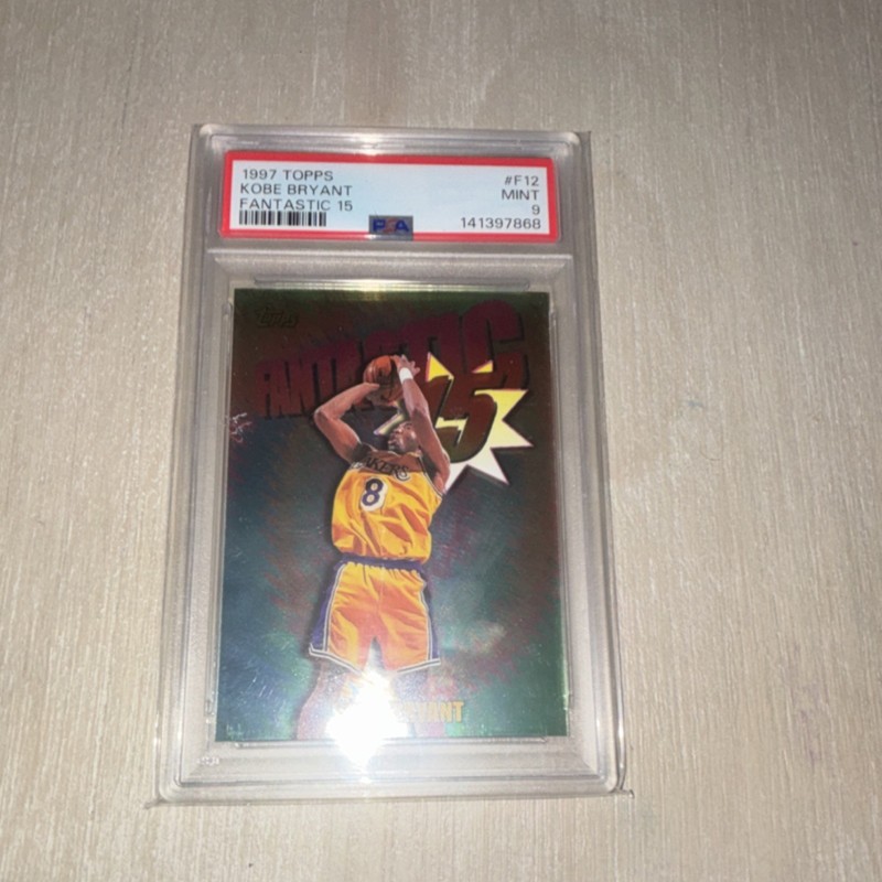 Topps 1997-98 Fantastic 15  Kobe Bryant #F12 Lakers PSA 9