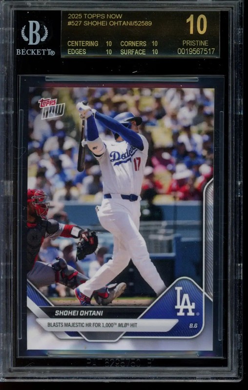 2025 Topps Now #527 Shohei Ohtani BGS 10 Black Label 19567517