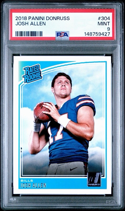 PSA 9 2018 Panini Donruss - Rated Rookie Josh Allen #304 (RC)