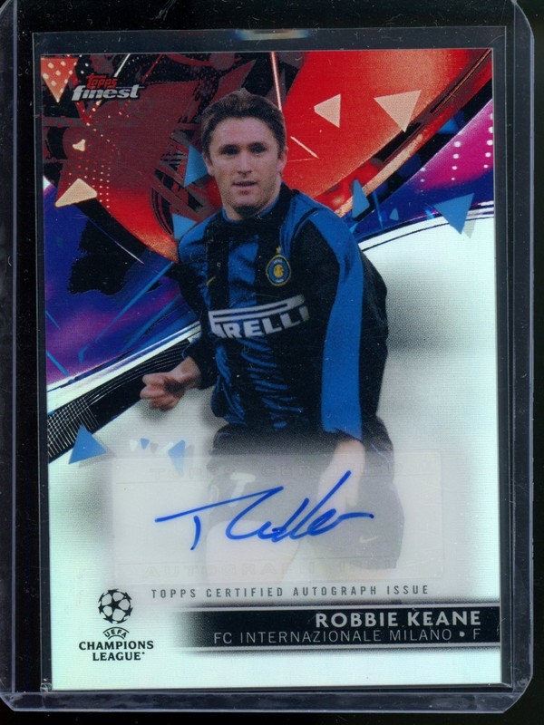 2021-22 Topps Finest Uefa Champions League - Autographs Robbie Keane #BA-RK