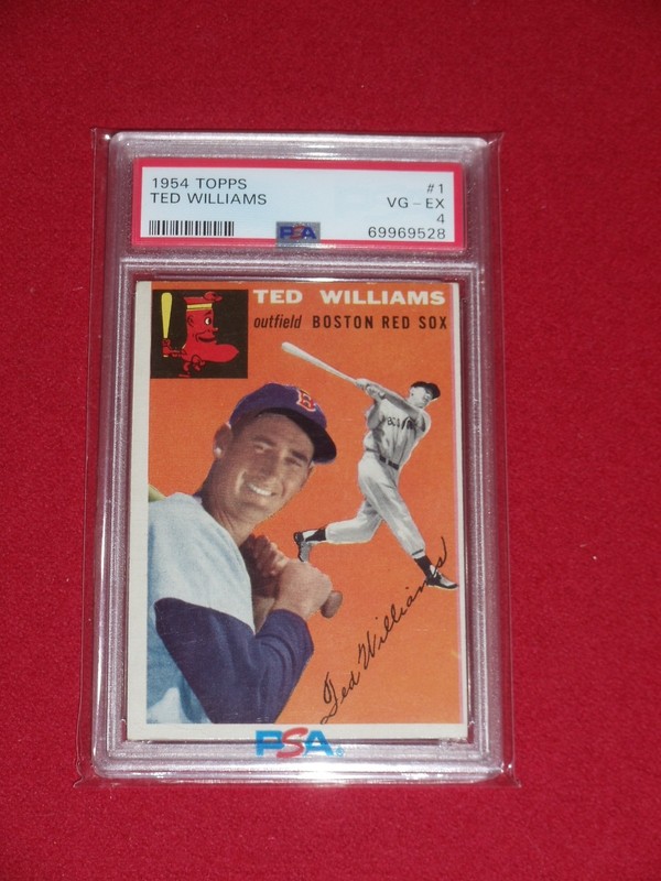 1954 Topps Ted Williams PSA 4 VG-EX #1 Crease Free Beauty Check out Others