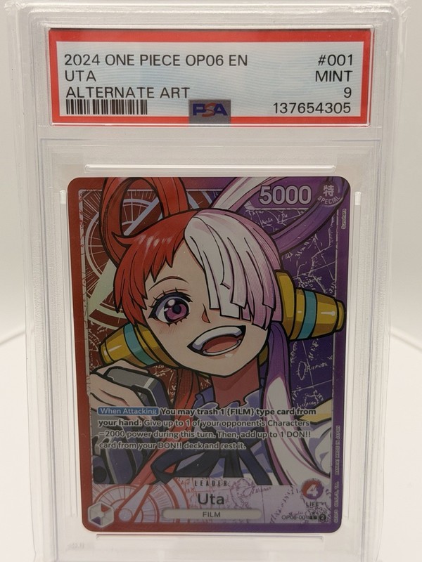 Uta (Alt Art) OP06-001 Wings of the Captain Foil  PSA 10